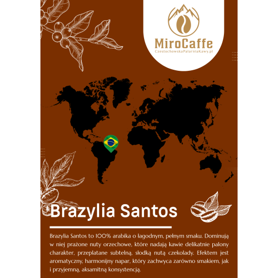 MiroCaffe Kawa ziarnista Brazylia Santos 1kg
